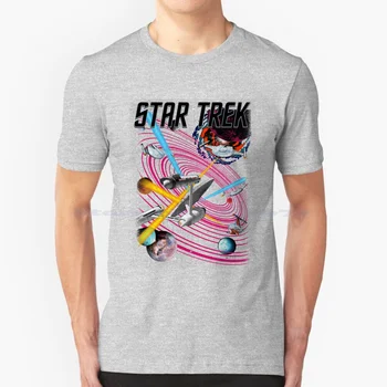 Звездата на: оригиналната серия Planetary Space Battle, реколта тениска с логото на тениска от 100% памук, звездата на първоначалната серия от Капитан Кърк Cbs
