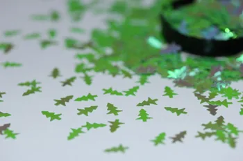 Зелената Елха Блестящи Форми Блясък За Нокти-арт украсена с Пайети, Поделками От Смола, Свещник Пайеткой