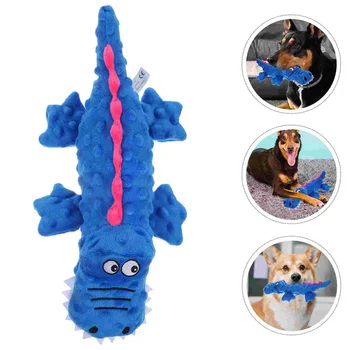 Играчка за куче-крокодил, Плюшен играчка за дъвчене на кучетата, Щенячья пищащая играчка, набор от играчки за никнене на млечни зъби при домашни любимци