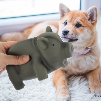 Играчка за кучета, дъвчене играчка под формата на анимационни прасе от латекс, играчка за местните кучета зъби, играчки за вътрешната клетки