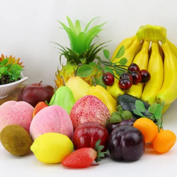 Изкуствени Плодове, имитация на Ябълка, Банана, украса за дома, Украса от Портокал, Диня, Реквизит за снимки на храни, домашен декор
