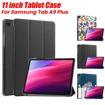 Калъф за таблет Samsung Galaxy Tab A9 Plus 2023 11 Инча с Трехстворчатой Стойка Auto Wake/Sleep Сгъваема Поставка Tablet Folio Cover