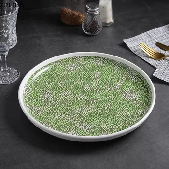 Керамични дневна с чиния с творчески пузырьковым модел, Ресторант Пържола, Десерт плоча, Плоча за сашими, Маркова посуда молекулярна кухня.