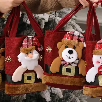 Коледна чанта, Старче, Снежен човек, Детска подарък чанта, торбичка за бонбони, Коледна чанта-тоут, Мирно чанта за плодове, Притежателите на подаръци, аксесоари за партита