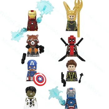 Красиви изграждане на елементи на Железния Човек, Капитан Америка Дэдпул Мини блокове Фигурки Събиране на Кукли, Детски играчки, Подарък за рожден ден