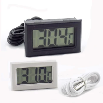 Мини LCD дигитален термометър -50C -110C Градуса температура на водата, Електронен термометър, аквариум, хладилник за риба на закрито и открито