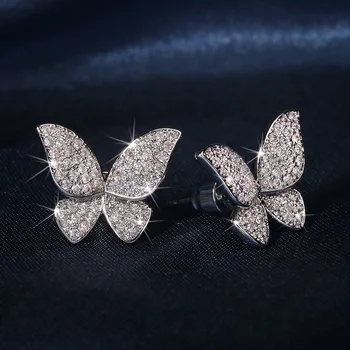Модни Красиви Нови семпли обеци-пеперуди, Диви женски бижута, обеци с отложено във формата на banta, бижута, дамски бижута