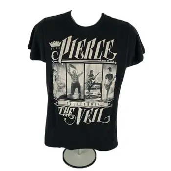 Мъжки t-shirt Pierce The Veil Sz S Sm, черна тениска с къс ръкав и шарките