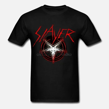 Мъжки класически тениска на Slayer Band, черни