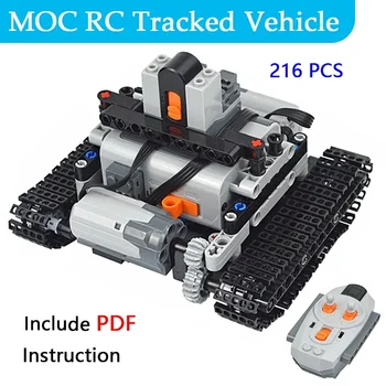 НОВАТА Техническа Модел Верижната Машина MOC High-Tech Electric RC Tank Track Строителни Блокове, Тухли, Играчки за Деца, Детски Подаръци
