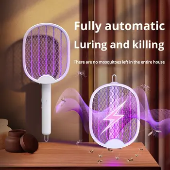 Нова лампа-убиец комари USB Акумулаторна Електрическа сгъваема ракета-убиец комари Мухобойка 3000 В репеллентная лампа