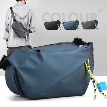 Нова мъжки нагрудная чанта за спорт на открито, бягане, колоездене, колан 2023 година, голям капацитет за съхранение телефон, непромокаеми торби през рамо за пътуване