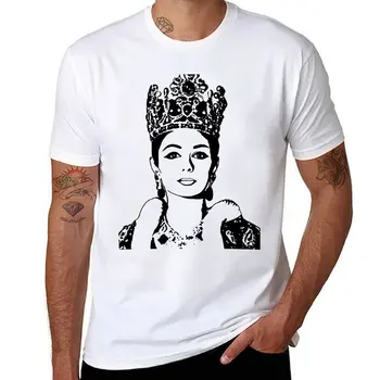 Нова тениска Queen Farah Pahlavi of Iran, тениска с графичен дизайн, скъпа дрехи, мъжки ризи шампион
