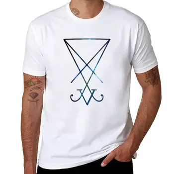 Нова тениска Sigil of Lucifer / Seal of бизнес мениджър с изображение на Мъглявината Орион, графична тениска, празни тениски за мъже