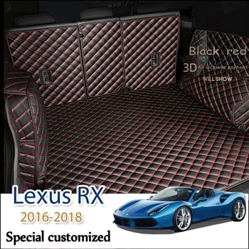 Обичай кожени автомобилни постелки в багажника за Lexus RX 2016-2018 Задни подложка в багажника, палет, килим, мръсотия