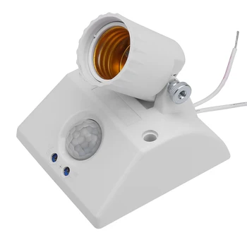 Основата на лампата E27 Стандартна AC 100-265 В Лампа Инфрачервен IR сензор на Притежателя лампи