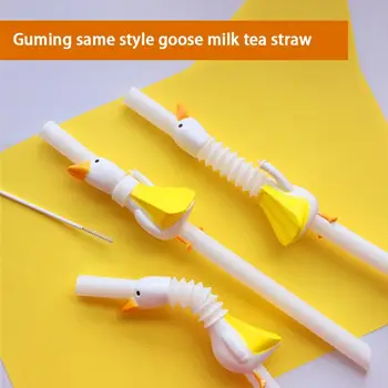 Пластмасов соломинка за еднократна употреба, универсален Уникален дизайн, Удобен за защита на околната среда, Забавен дизайн във формата на животни, соломинка за чай Boba