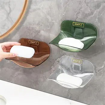 Поставка за сапун Универсална тава за съхранение на Стенни прозрачни аксесоари за баня, Държач за сапун, препарат за съдове