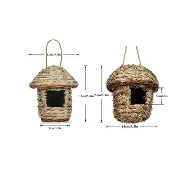 Практичен Птичи къща с каишка Подслон от студено време Дишаща Хамак Подвесное гнездо колибри