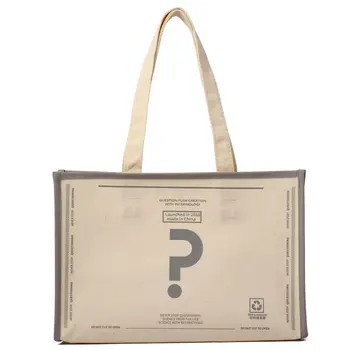 Продажба на едро, напечатанная по поръчка, сверхпрочная евтин памучен чанта за еднократна употреба, голяма дългогодишна чанта-тоут от естествен органичен памук