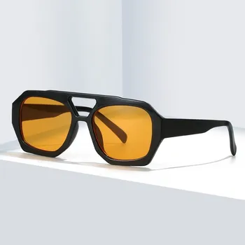 Реколта квадратни слънчеви очила, дамски ретро маркови дизайнерски слънчеви очила, дамски модни слънчеви очила с абажуром, очила с UV400 Oculos De SolÂ 