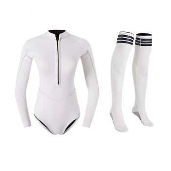 Сиамски водолазный костюм, дамски чорапи, монтиране на слънцезащитни костюм за сърф, водолазно.