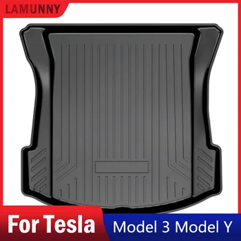 Специално Подбран Карго Подложка за 2017-2023 Tesla Model 3 За Багажника Всяко Време Задния Товарен Тава Подложка За Багажника Нескользящий Черен