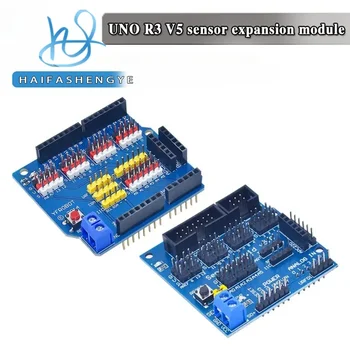 Такса за разширяване V5 Sensor Shield Щит UNTUK Arduino UNO R3 V5.0 Електронният модул Сензор Shield Такса разширяване V5