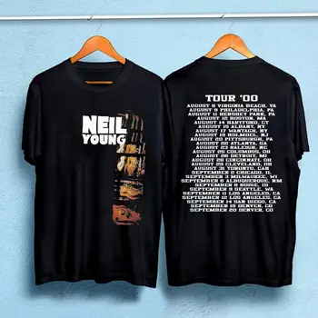 Тениска Neil Young Tour & apos00 подарък на концерт на музикално турне за мъже и жени