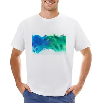 Тениска When Blue Met Green за момче, винтажное ново издание, индивидуални мъжки тениски с графичен дизайн, комплект