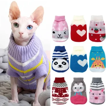 Топло яке за кучета, жилетка, зимни дрехи за домашни любимци, Пуловер, пуловер за чихуахуа, Вязаная дрехи, Коледен малко кученце е за котки 
