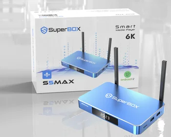 Хит на продажбите, купи 2 получите 1 безплатен комплект SuperBox S5 Max 8K HDMI, карта памет / диск е 64 GB, удължител Wi-Fi, клавиатура