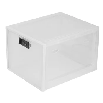 Хладилник Прозрачна кутия за съхранение на продукти с ключалка с парола Кутия за лекарства Мобилен телефон, Таблет Кутия за паролата A