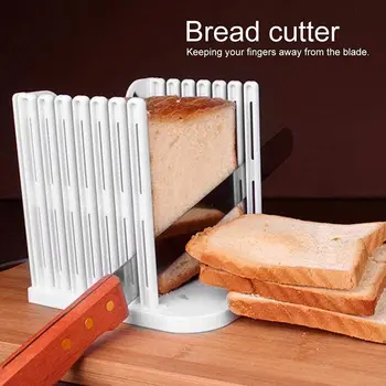 Хлеборезка Нож за нарязване на хляб Сгъваема Машина за нарязване на хляб и сандвичи Нож Прес-форма на Практическо Ръководство Кухненски Принадлежности Инструмент