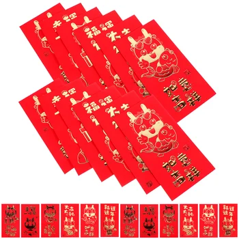Червени пликове за китайската Нова година от хартия Хонг Bao, червени пликове за китайските подарък пари, червен пакет е пакет с печат за писма