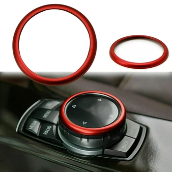 Червено Алуминиево Халка За Химикалки Мултимедиен контролер за iDrive Централната Конзола iDrive на BMW 1 2 3 4 5 6 7 Серия X3 X4 X5 X6