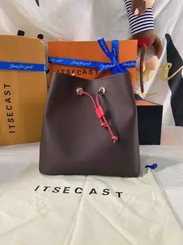 Черна чанта през рамо 2023 Дамска мода ITSECAST Брандираната Чанта Дизайнерска Чанта-Тоут най-високо Качество Класически Дамски чанти-Кофа Холщовая чанта