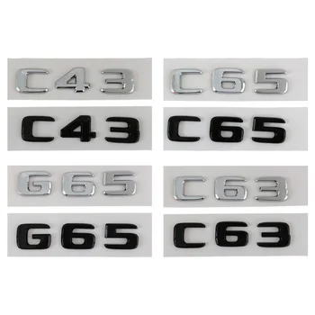 Черно ABS 3D Хромирани Букви За Автомобилни Стикери Mercedes C43 C63 AMG W204 W205 W203 Аксесоари Емблема на Задния Багажник Логото на Иконата