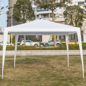 Шатра на открито, водоустойчив палатка 3 х 3 м с превъртането тръби, преносим и практичен палатката, за паркиране, сватби, партита и така нататък, бяла
