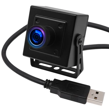 Широка уеб камера ELP 8 Mp с висока разделителна способност 180 градуса Fisheye IMX179 ВИДЕОНАБЛЮДЕНИЕ HD USB-камера за индустриална фотография